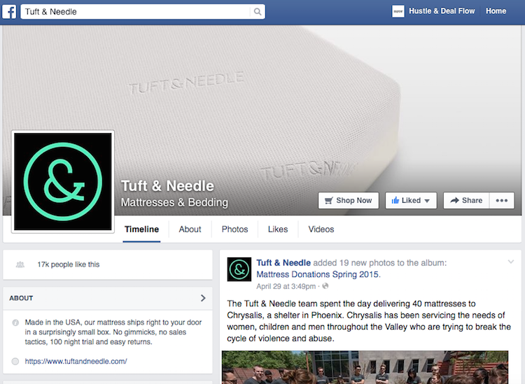 Tuft & Needle Facebook